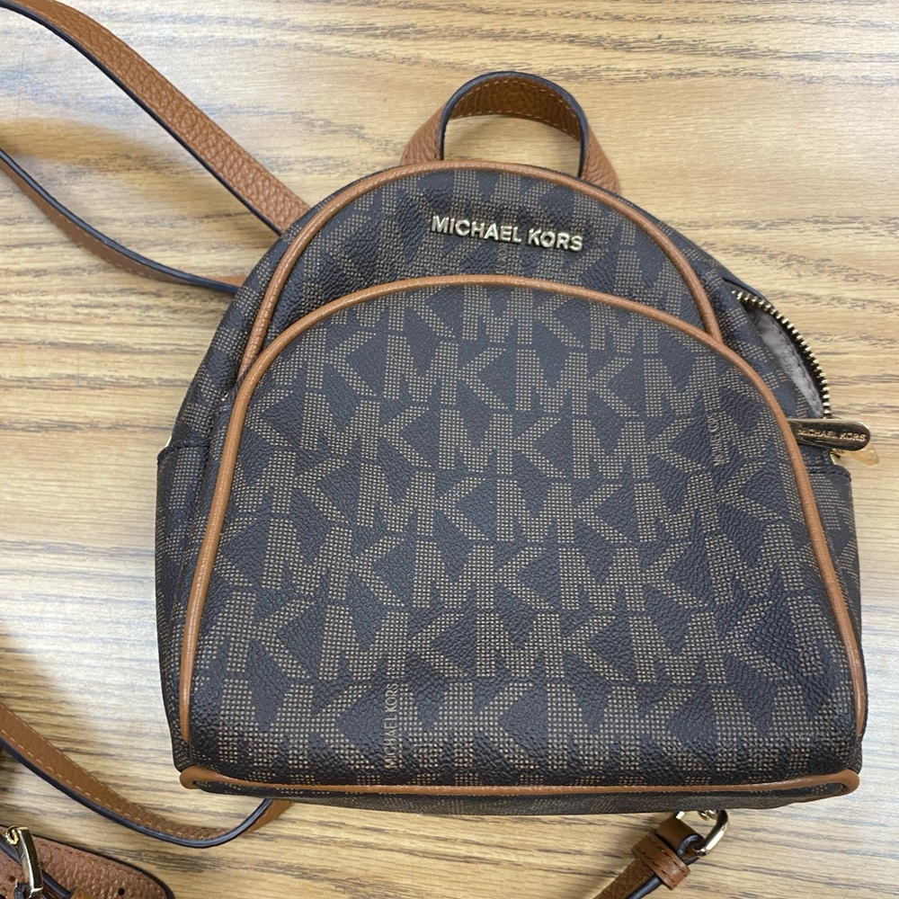Michael Kors Brown Monogram Backpack